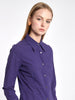 Just Cavalli Y2K purple cotton blouse with print on the back