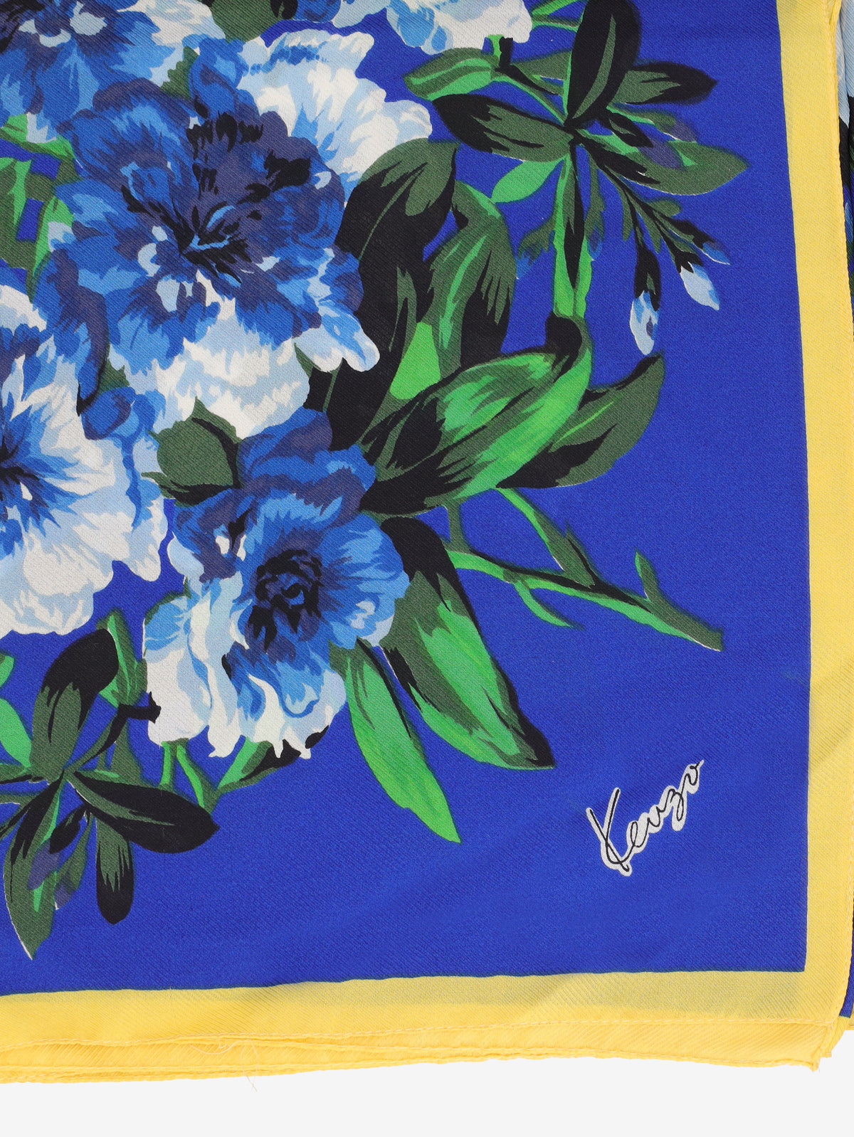 Kenzo Artistic Floral Print Square Scarf W27526.59  Kenzo 