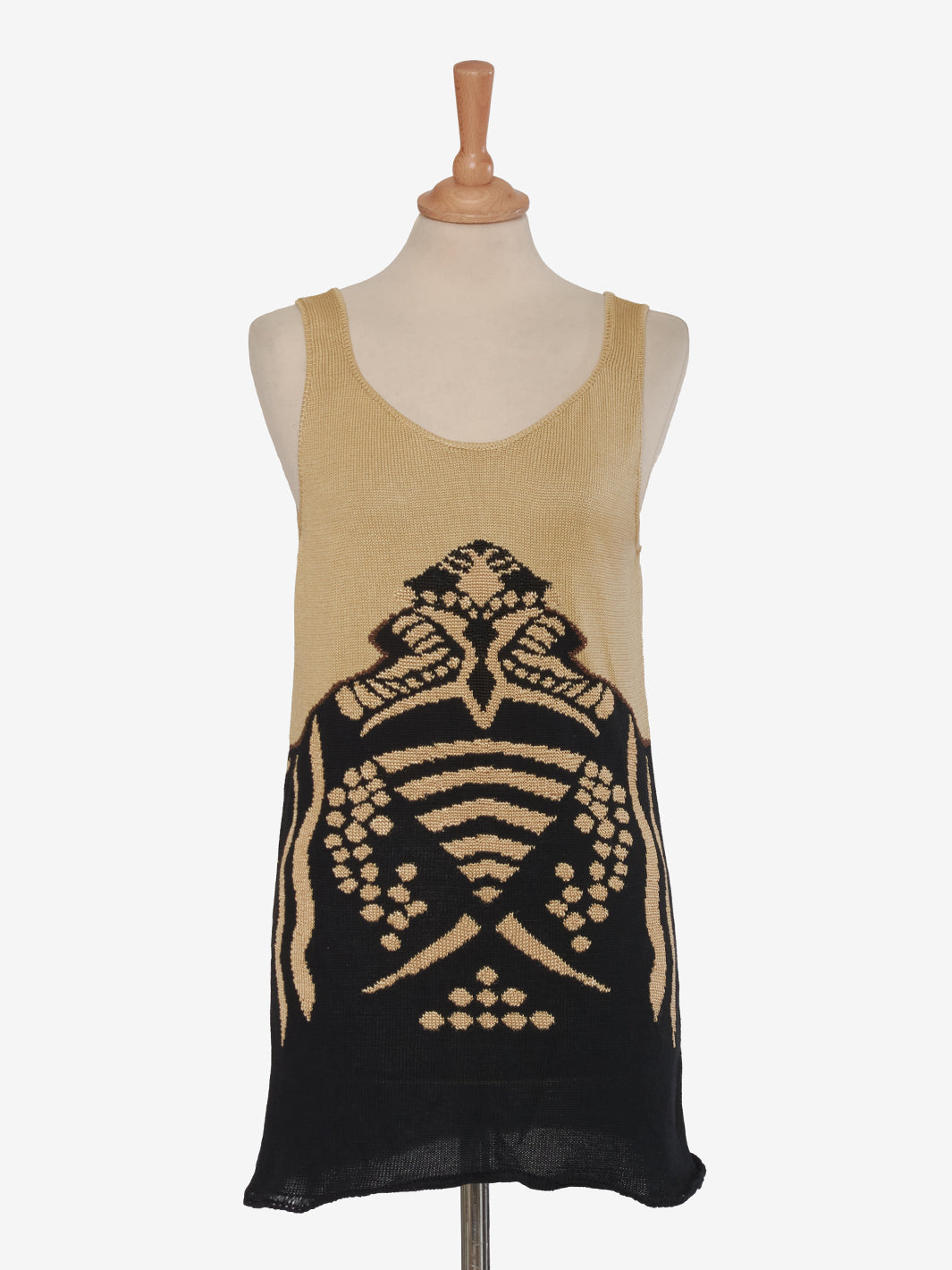 Krizia Tortoise embroidery tank top