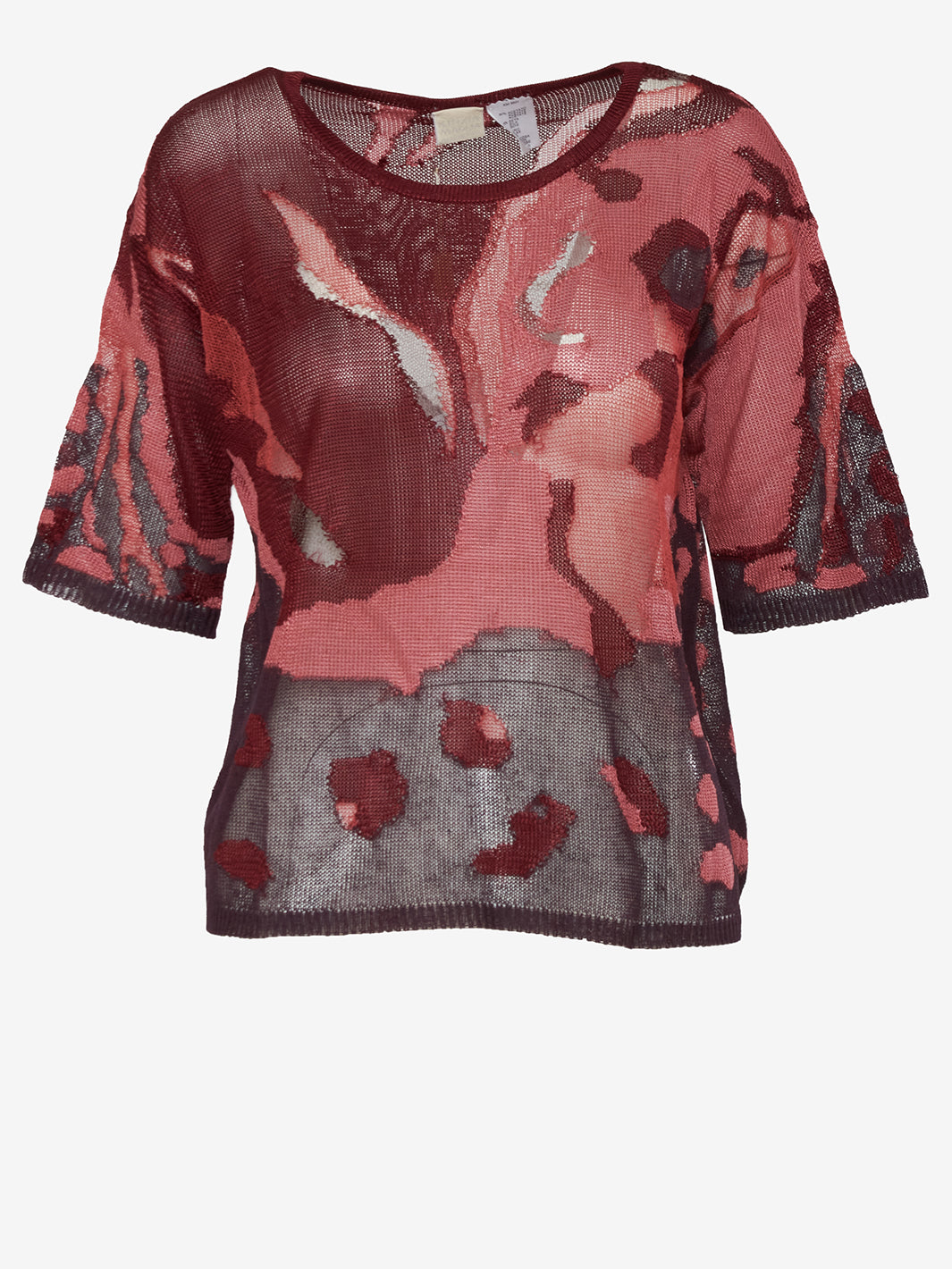 Krizia burgundy patterned T-shirt