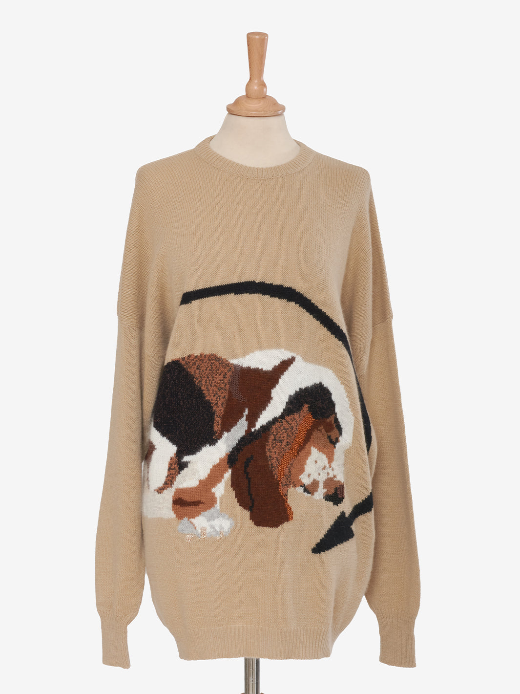 Krizia Over sweater with dog embroidery