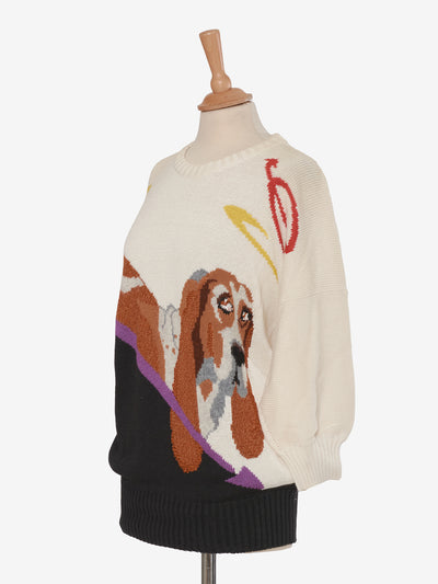 Krizia Dog Embroidery Sweater