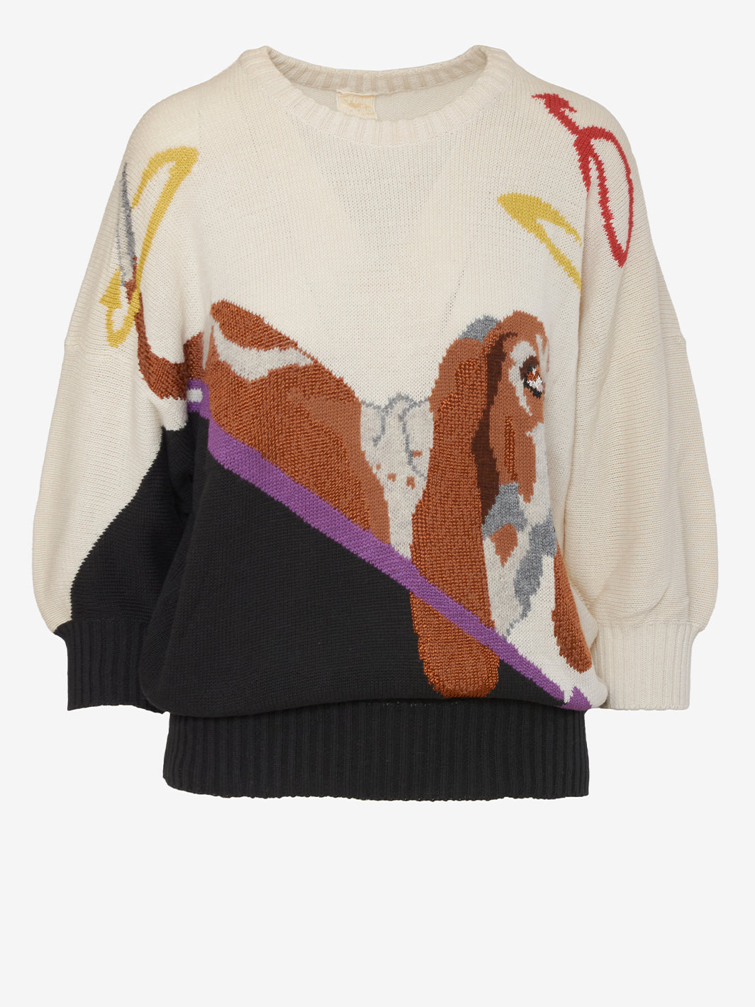 Krizia Dog Embroidery Sweater