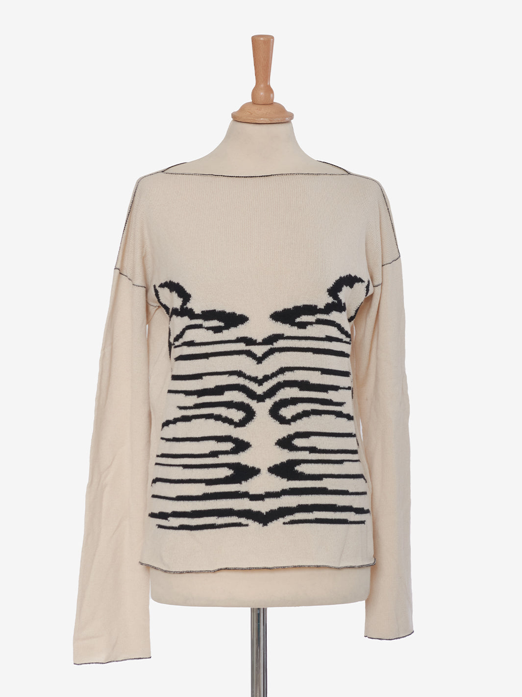 Krizia Zebra Print Sweater