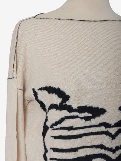 Krizia Zebra Print Sweater