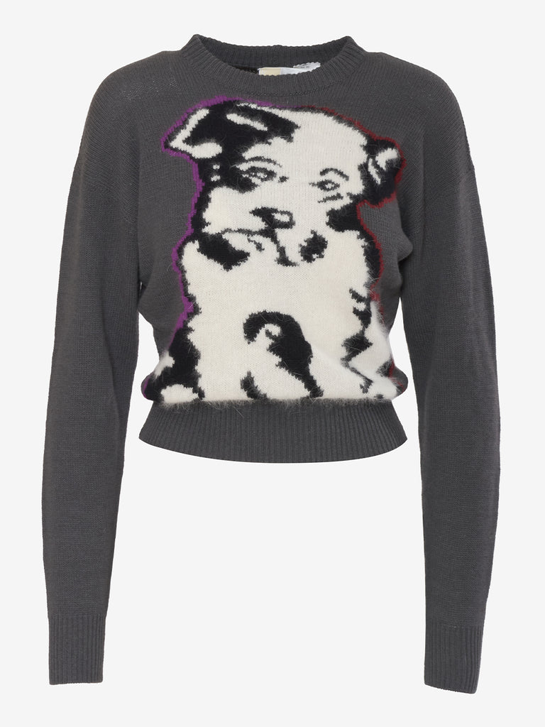 Krizia Doggy Embroidery Sweater