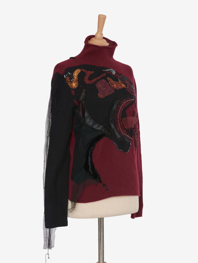 Krizia Cashmere sweater with panther print