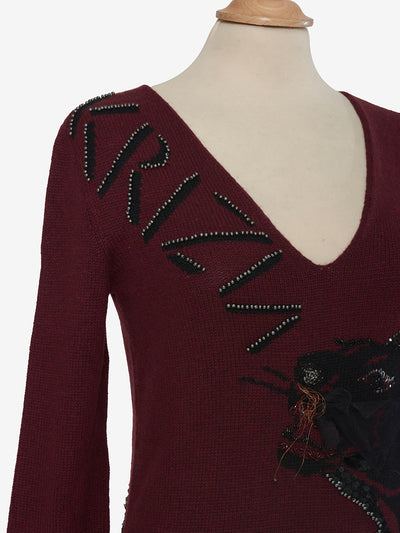 Krizia Cashmere sweater with appliques