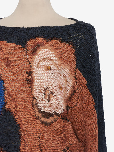 Krizia Monkey Print Sweater