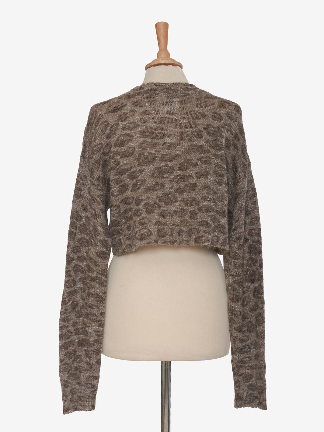 Krizia Leopard print crop cardigan