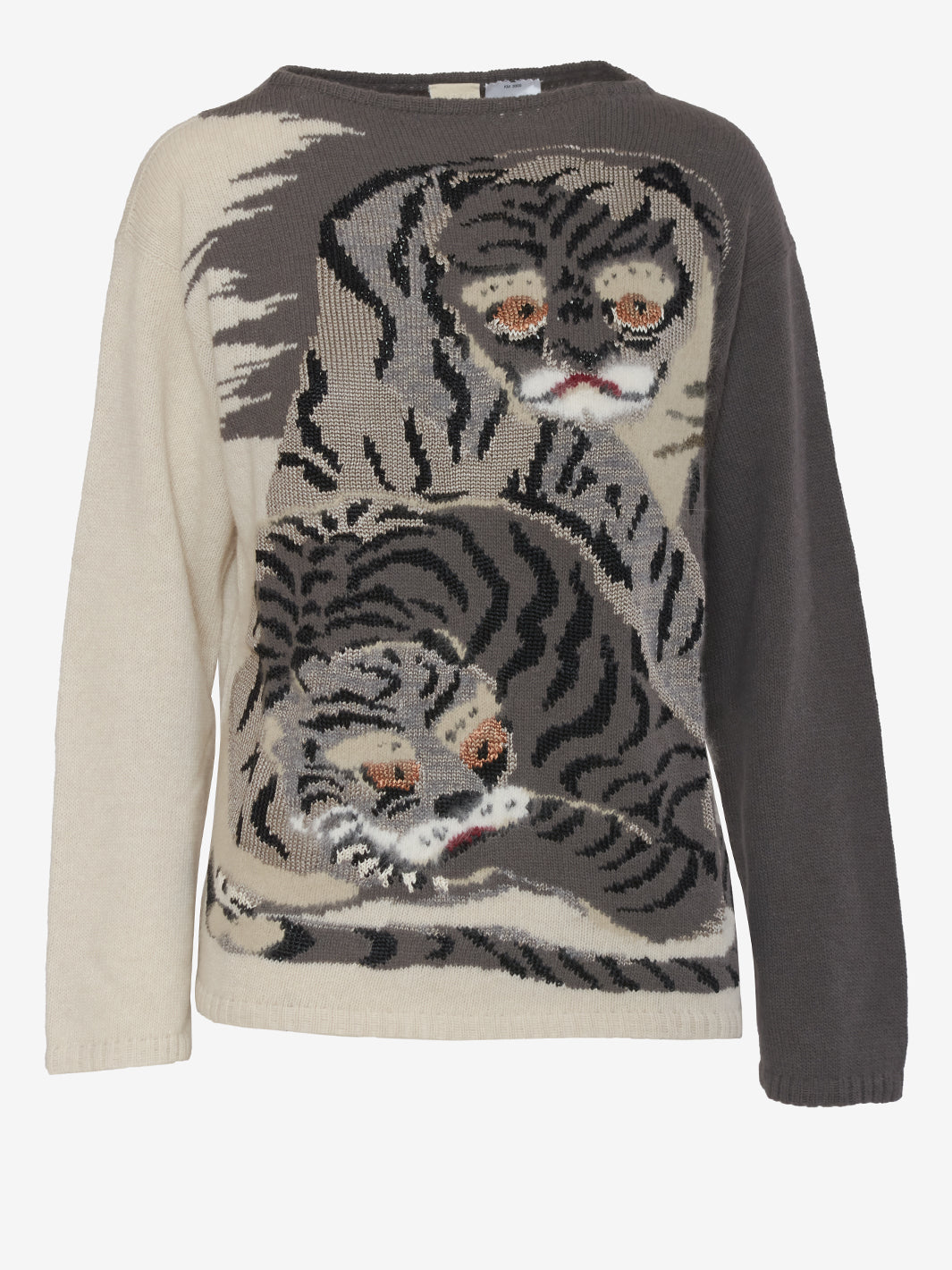 Krizia Hyena Embroidery Sweater