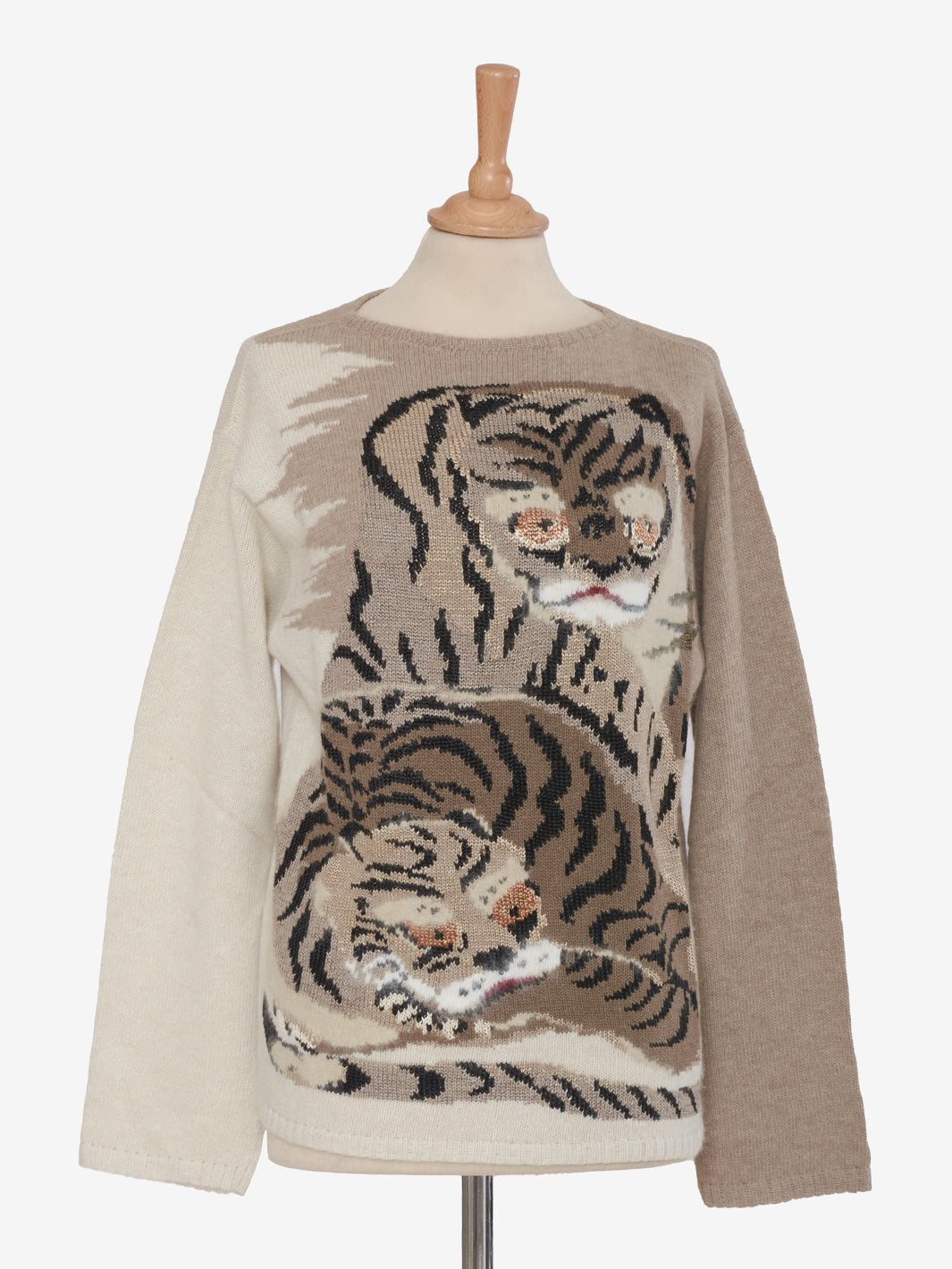 Krizia Hyena Embroidery Sweater