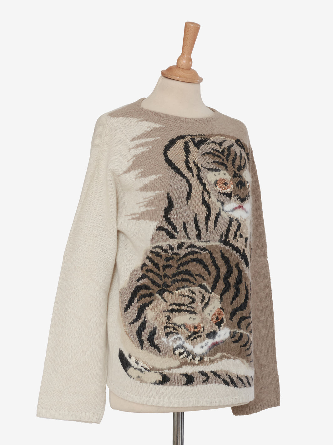 Krizia Hyena Embroidery Sweater