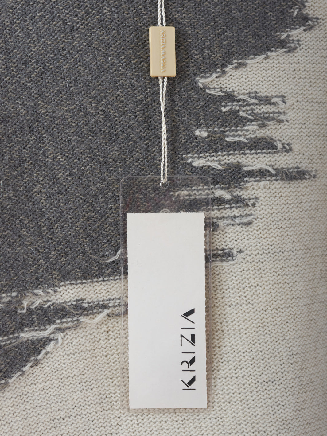 Krizia Grey Melange Hyena Embroidery Sweater