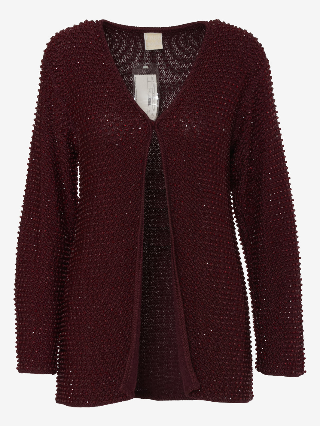 Cardigan Krizia Bordeaux con Applicazioni