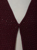 Krizia Bordeaux Cardigan with Applications