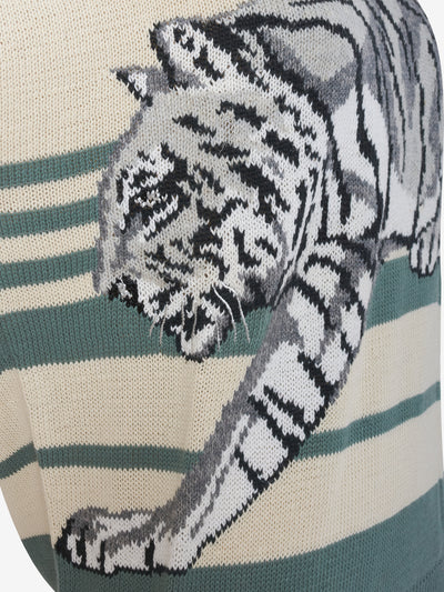 Krizia Tiger Embroidery Sweater