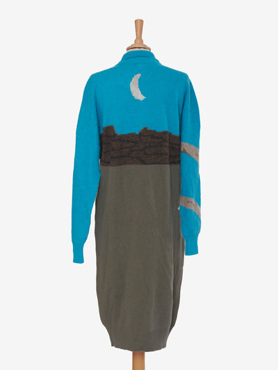 Krizia Wool dress with puma embroidery