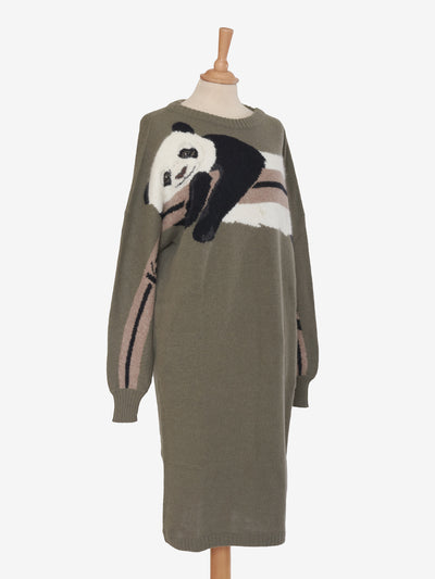 Krizia panda embroidery sweater