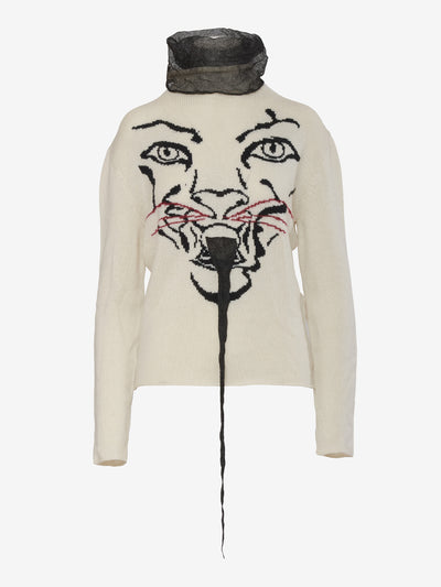 Krizia Sweater with tiger embroidery