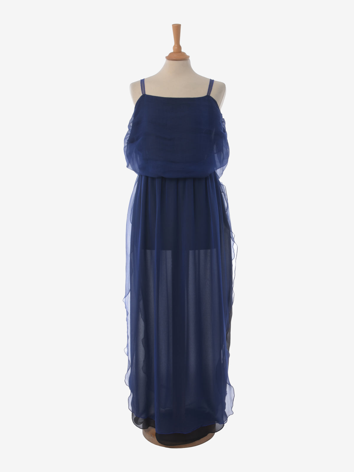 Krizia Blue And Black Long Dress