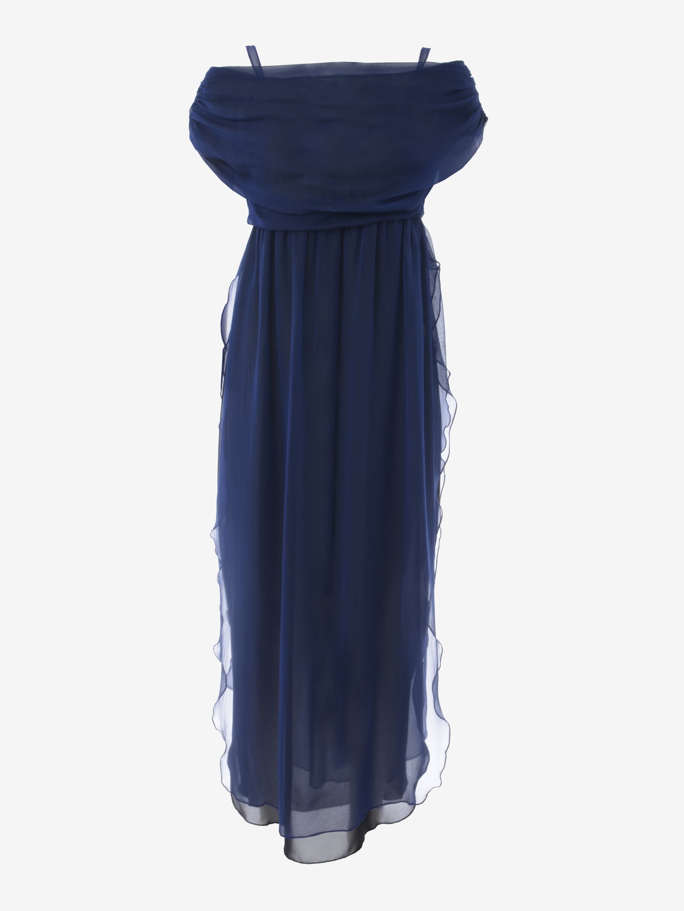 Krizia Blue And Black Long Dress