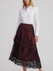 La Perla Vintage Burgundy & Black Lace Maxi Skirt W27526.190  La Perla 
