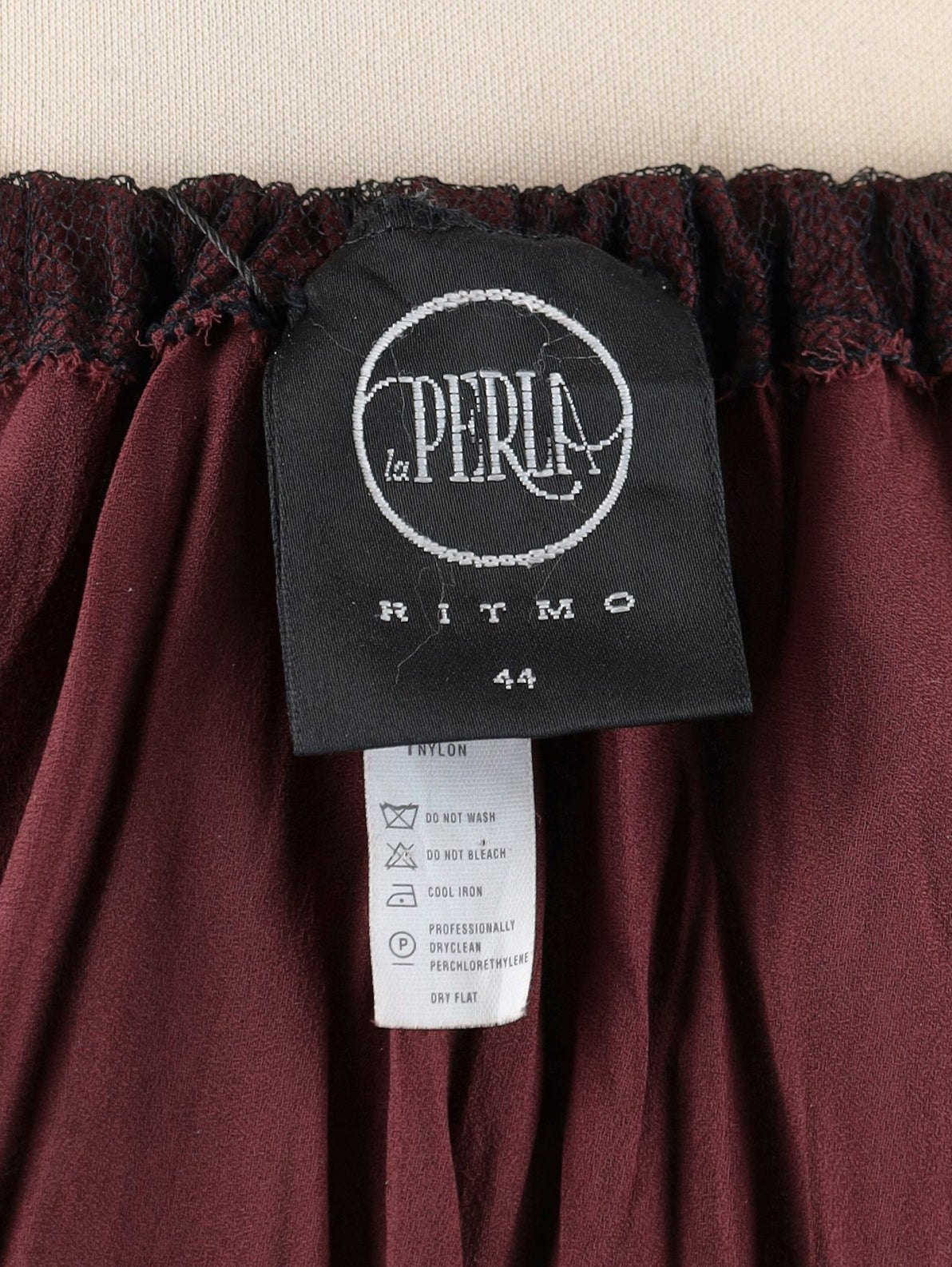 La Perla Vintage Burgundy & Black Lace Maxi Skirt W27526.190  La Perla 