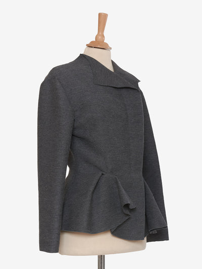 Lanvin gray jacket with ruffles