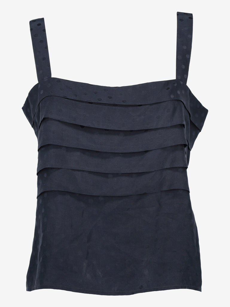 Louis Féraud Blue Silk Polka Dot Camisole Top W191026.14  Louis Feraud 