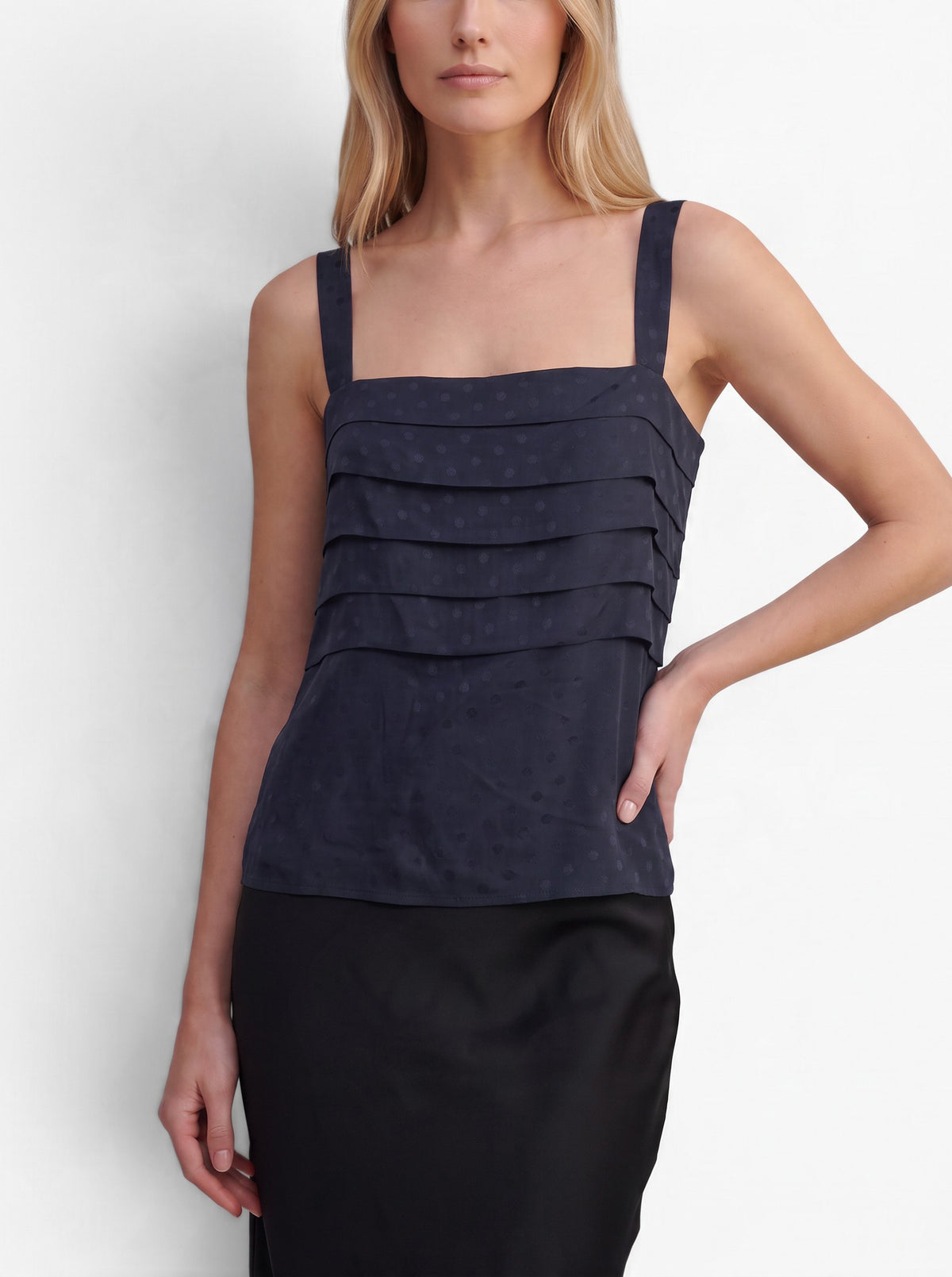 Louis Féraud Blue Silk Polka Dot Camisole Top W191026.14  Louis Feraud 