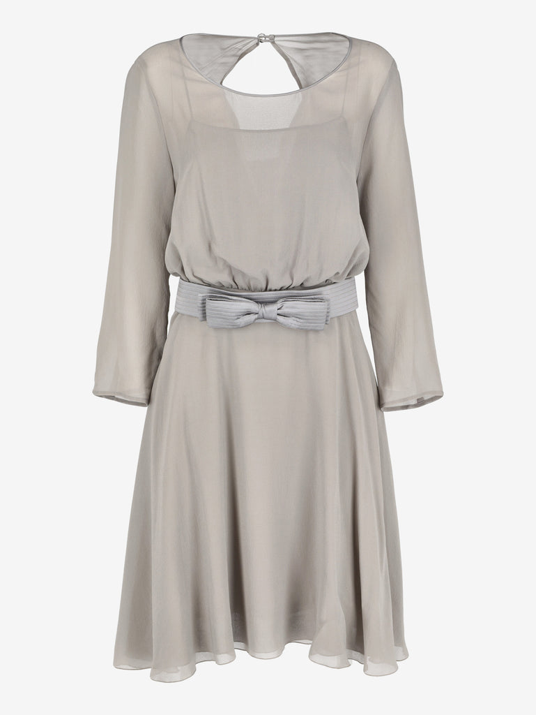 Louis Féraud Layered Midi Dress with Bow Belt W191026.34  Louis Feraud 