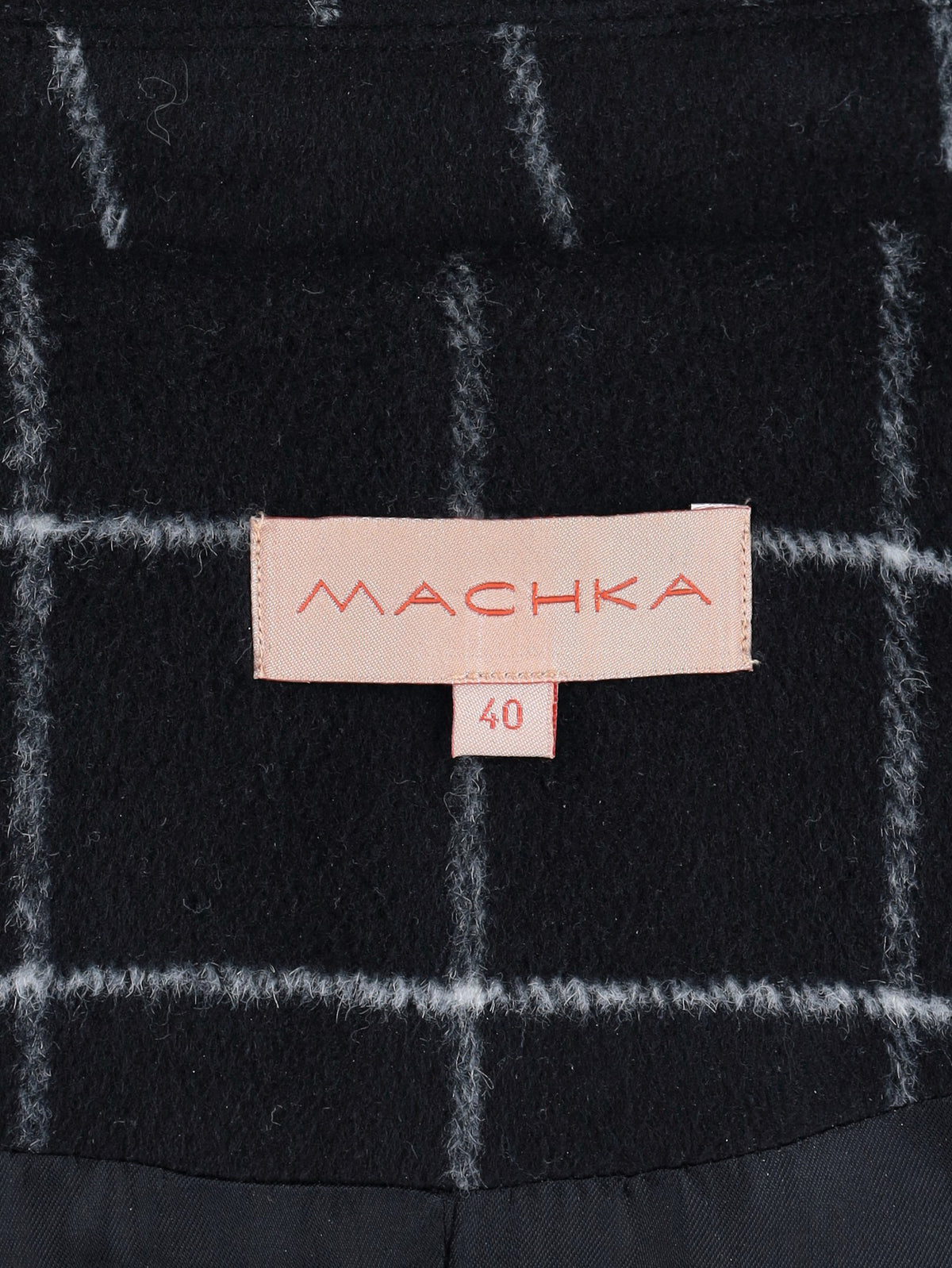 Vintage Double-Breasted Checkered Coat with Patch Details CVM26.22.22  Vintage 