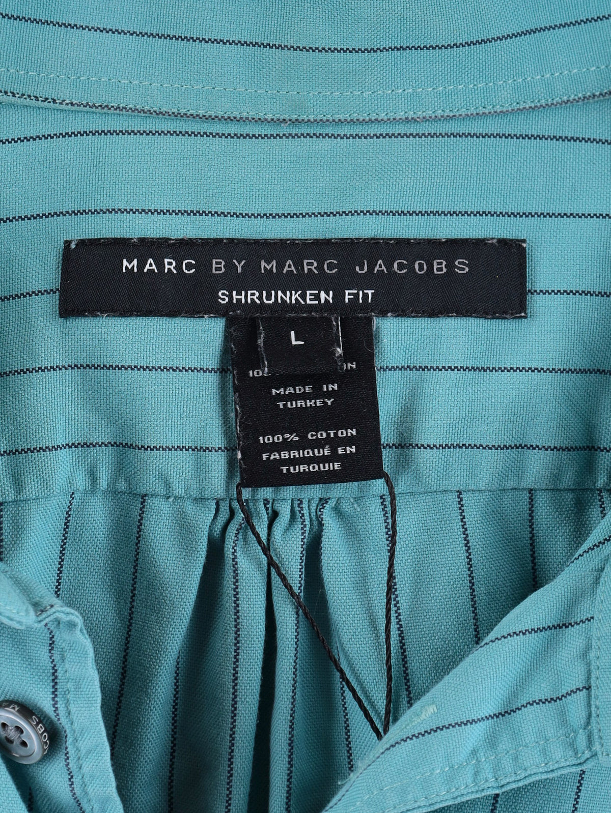 Marc by Marc Jacobs Turquoise Striped Shirt W051026.2  Marc by Marc Jacobs 