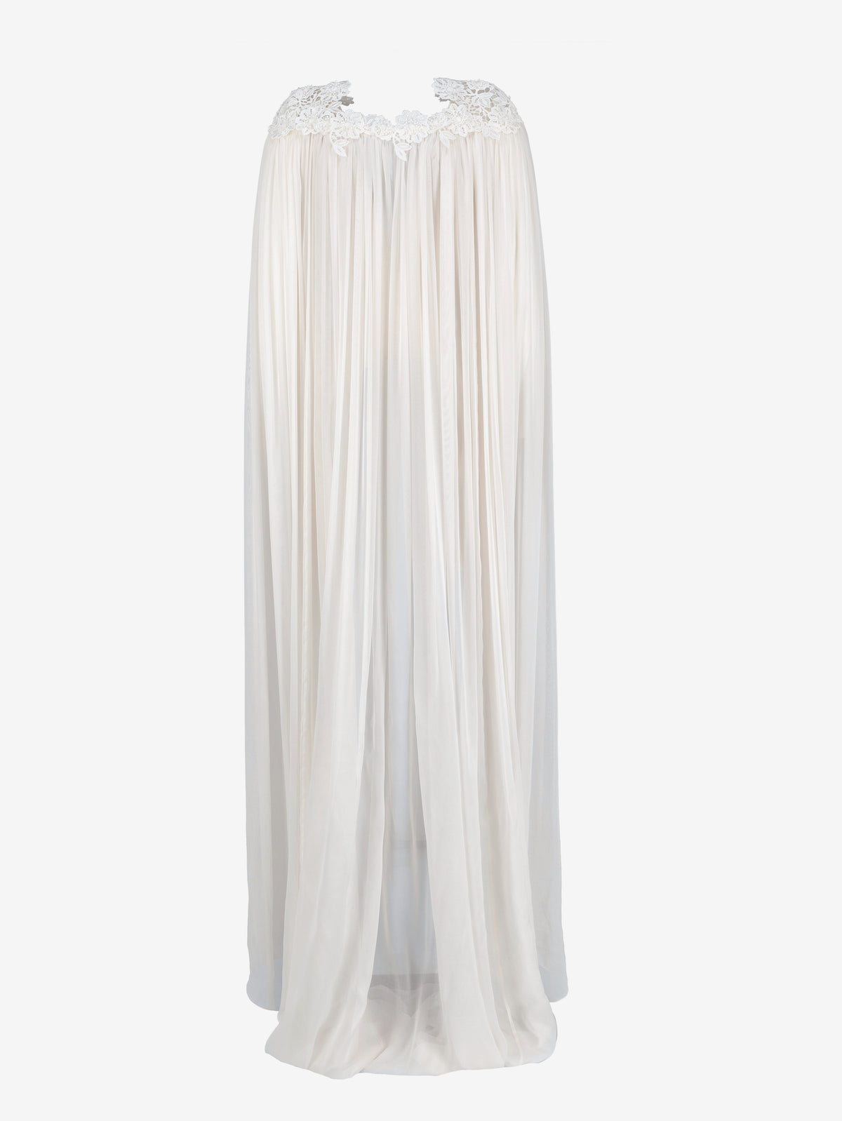Vintage Sheer Tulle Bridal Cape with Lace Detail W5102026.1  Vintage 