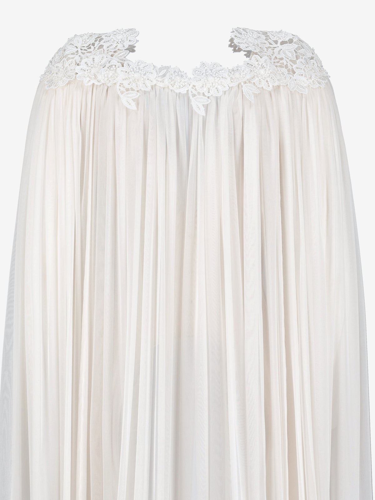 Vintage Sheer Tulle Bridal Cape with Lace Detail W5102026.1  Vintage 
