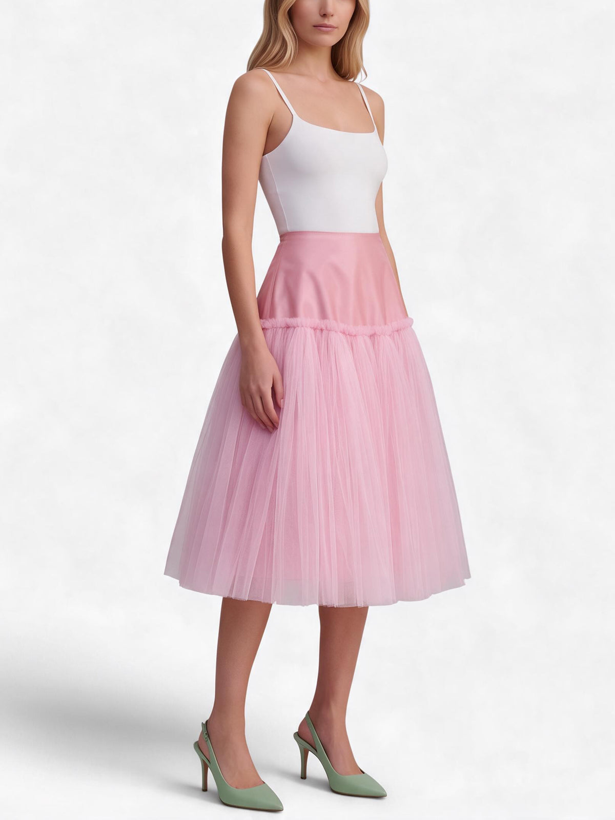 Vintage Pink Tulle Petticoat Skirt W5102026.5  Marco gabrielli 