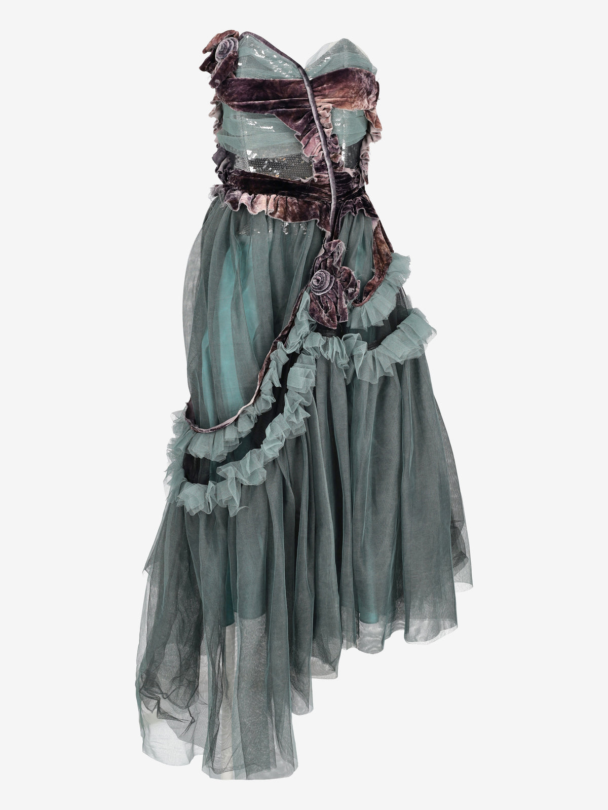 Maison Margiela x Pendleton Ruffled Tulle Midi Dress CVM26.1.13  Margiela 