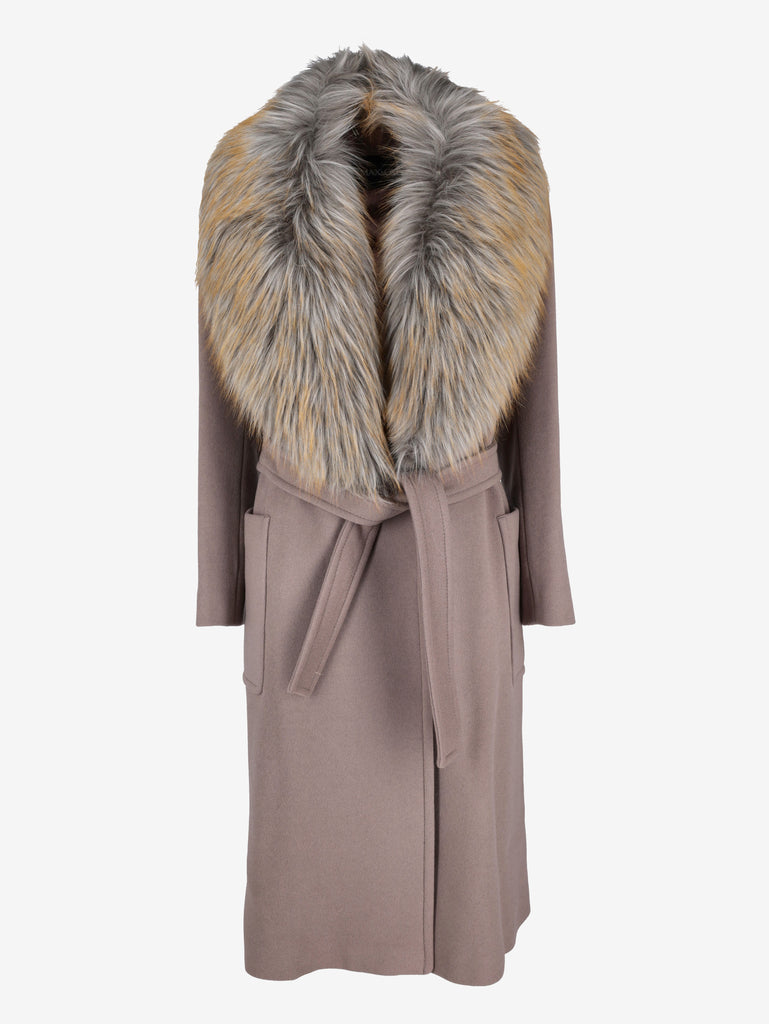 Max & Co. Wool Coat with Faux Fur Collar CVM26.22.9  Max & Co 