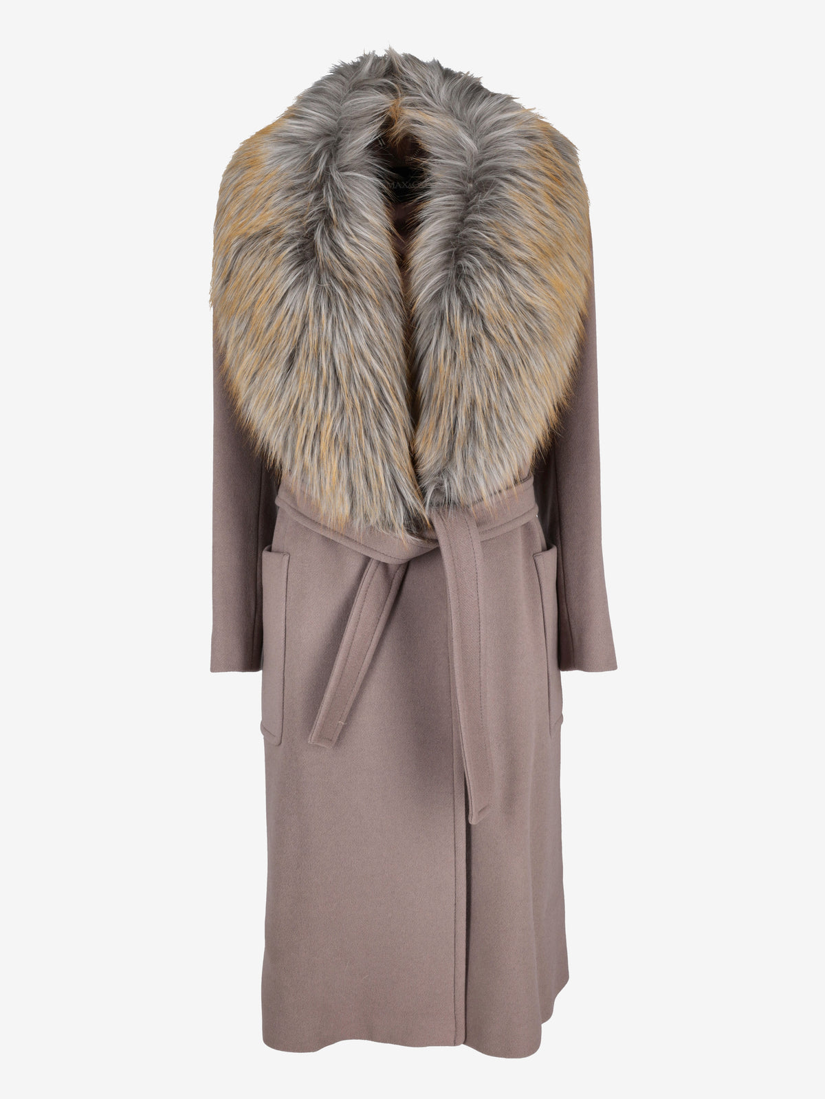 Max & Co. Wool Coat with Faux Fur Collar CVM26.22.9  Max & Co 