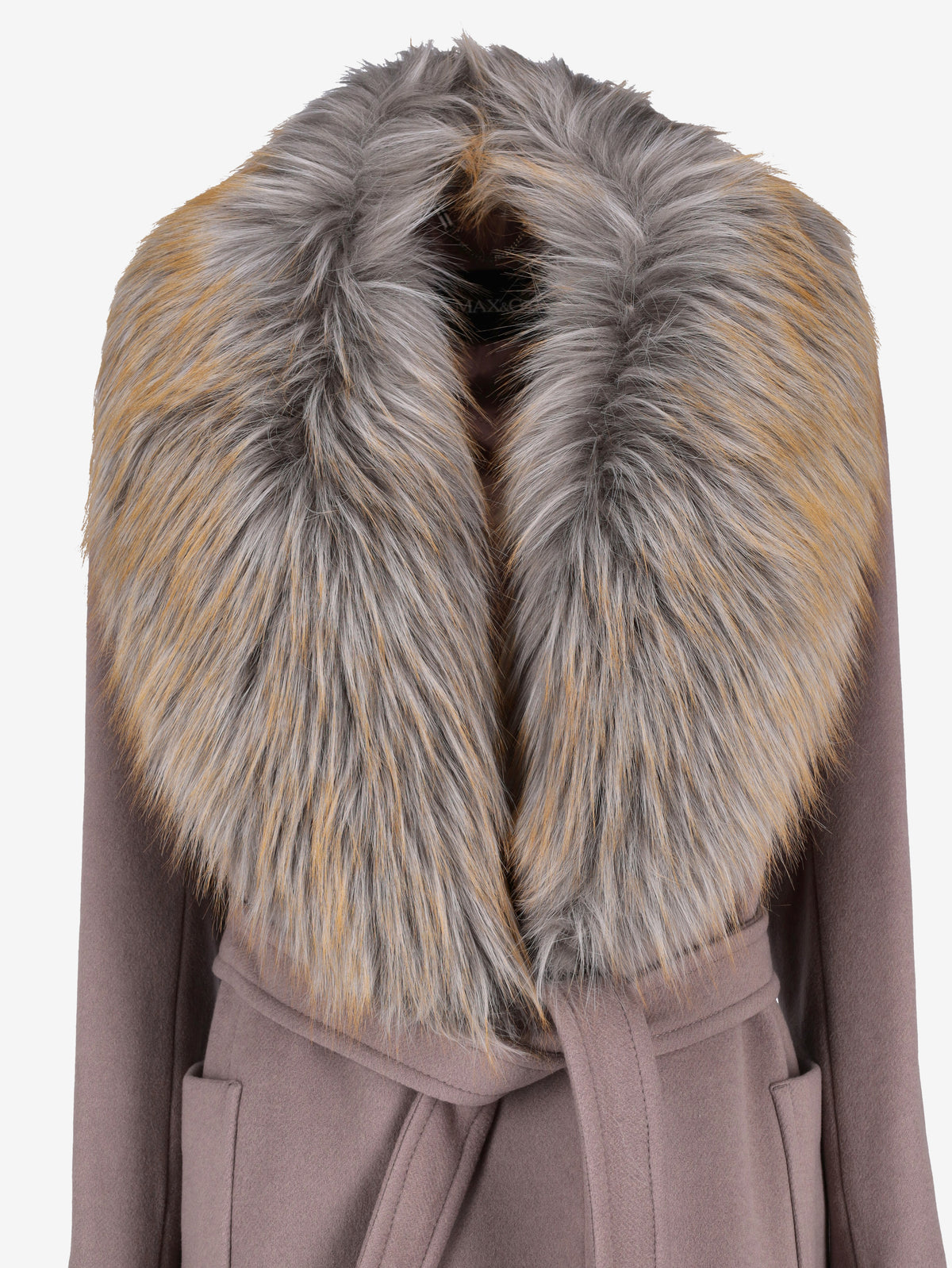 Max & Co. Wool Coat with Faux Fur Collar CVM26.22.9  Max & Co 