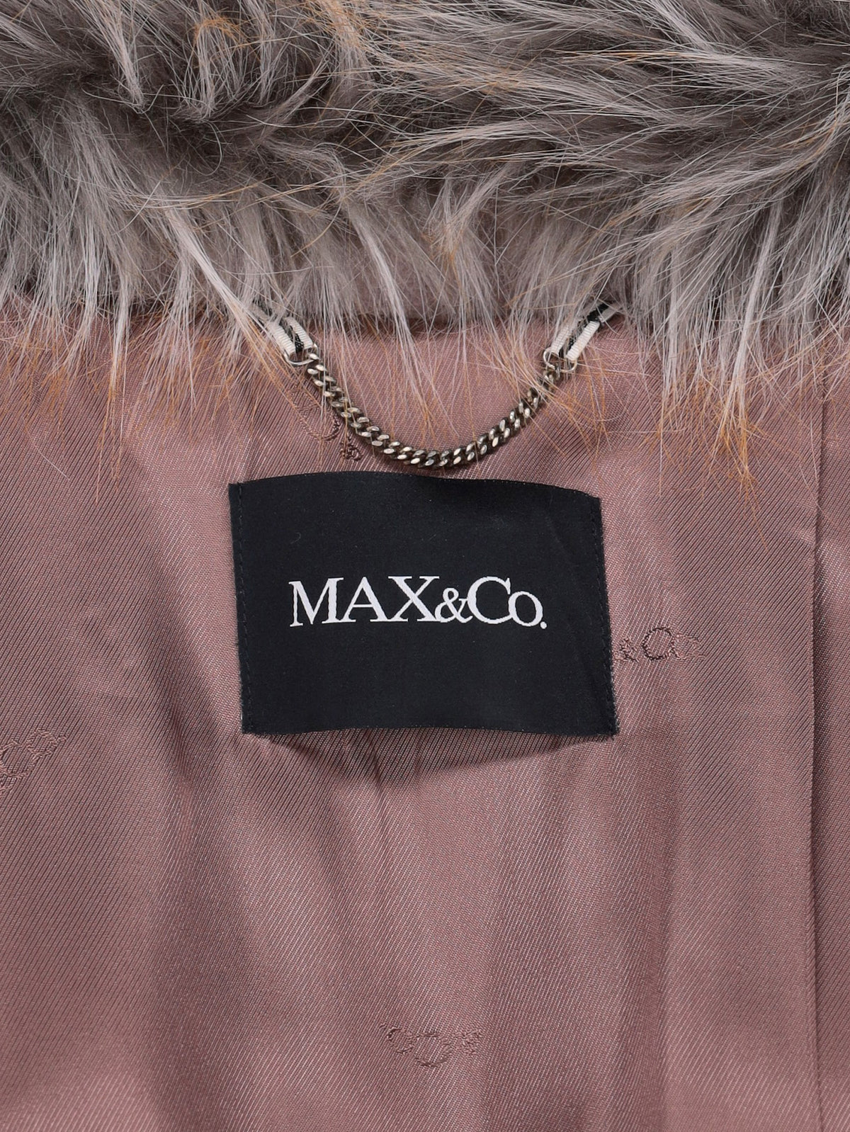 Max & Co. Wool Coat with Faux Fur Collar CVM26.22.9  Max & Co 