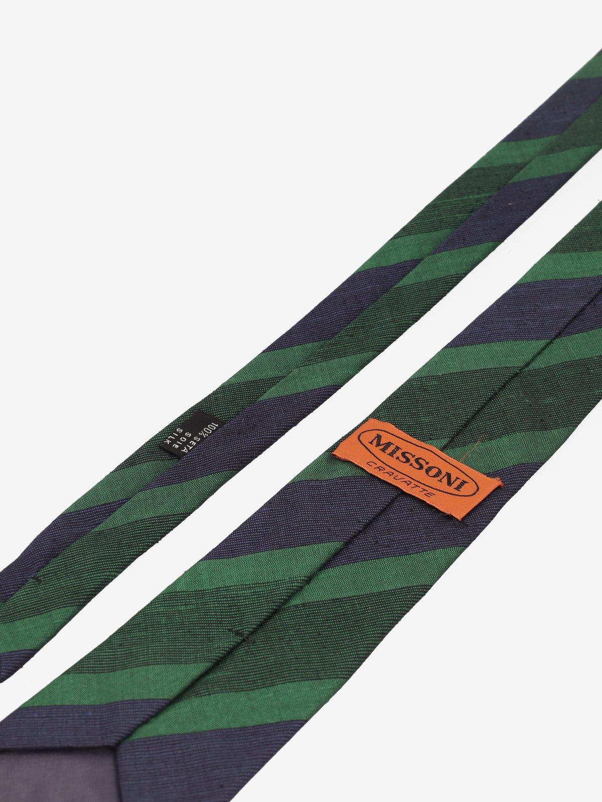 Missoni Green and Blue Striped Tie MU260921.97  Missoni 