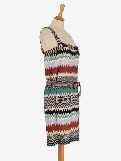 Missoni Knitted Mini Belted Dress - 80s