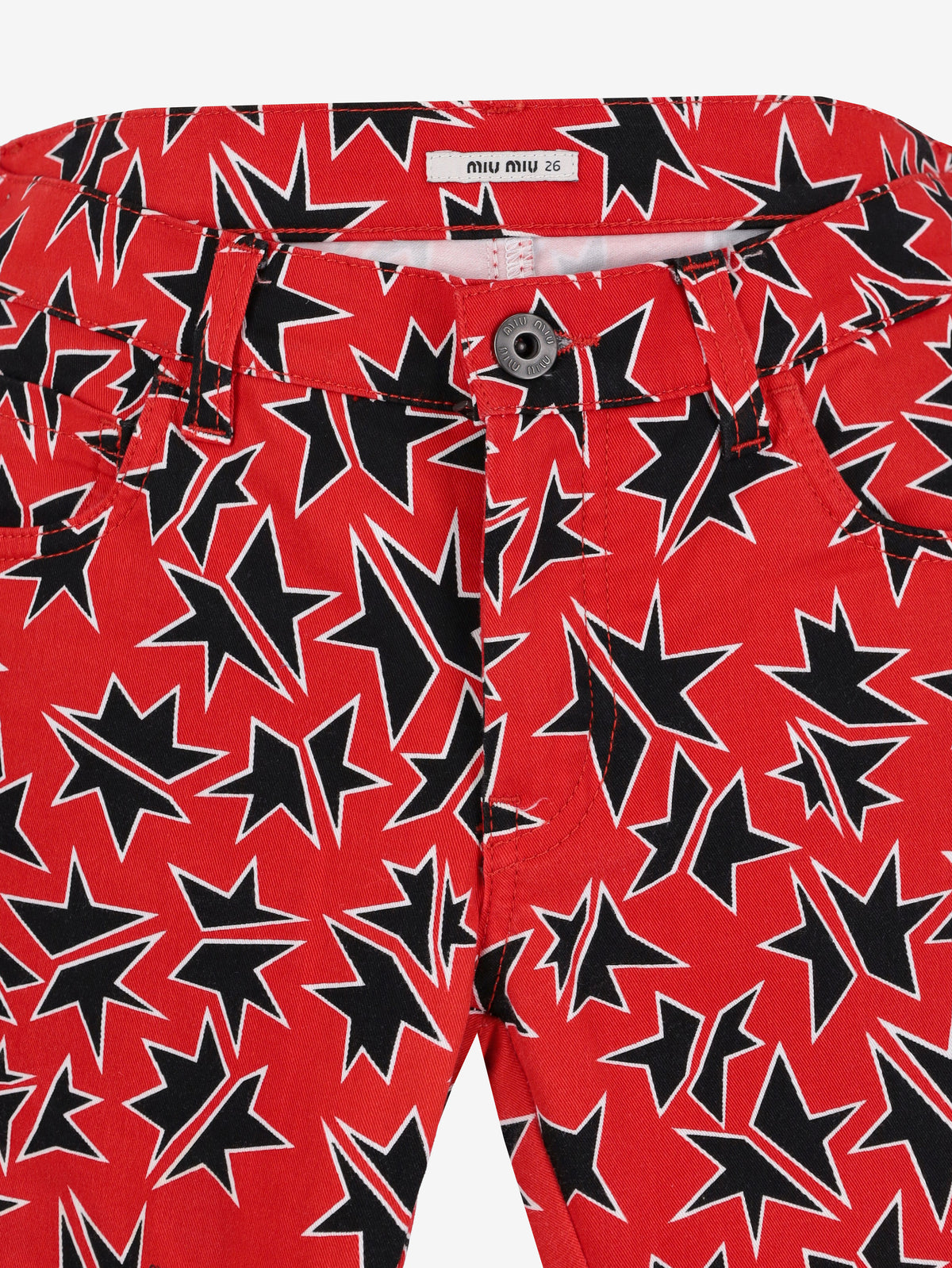 Miu Miu Star Print Low-Rise Trousers BR3003.3  Miu Miu 