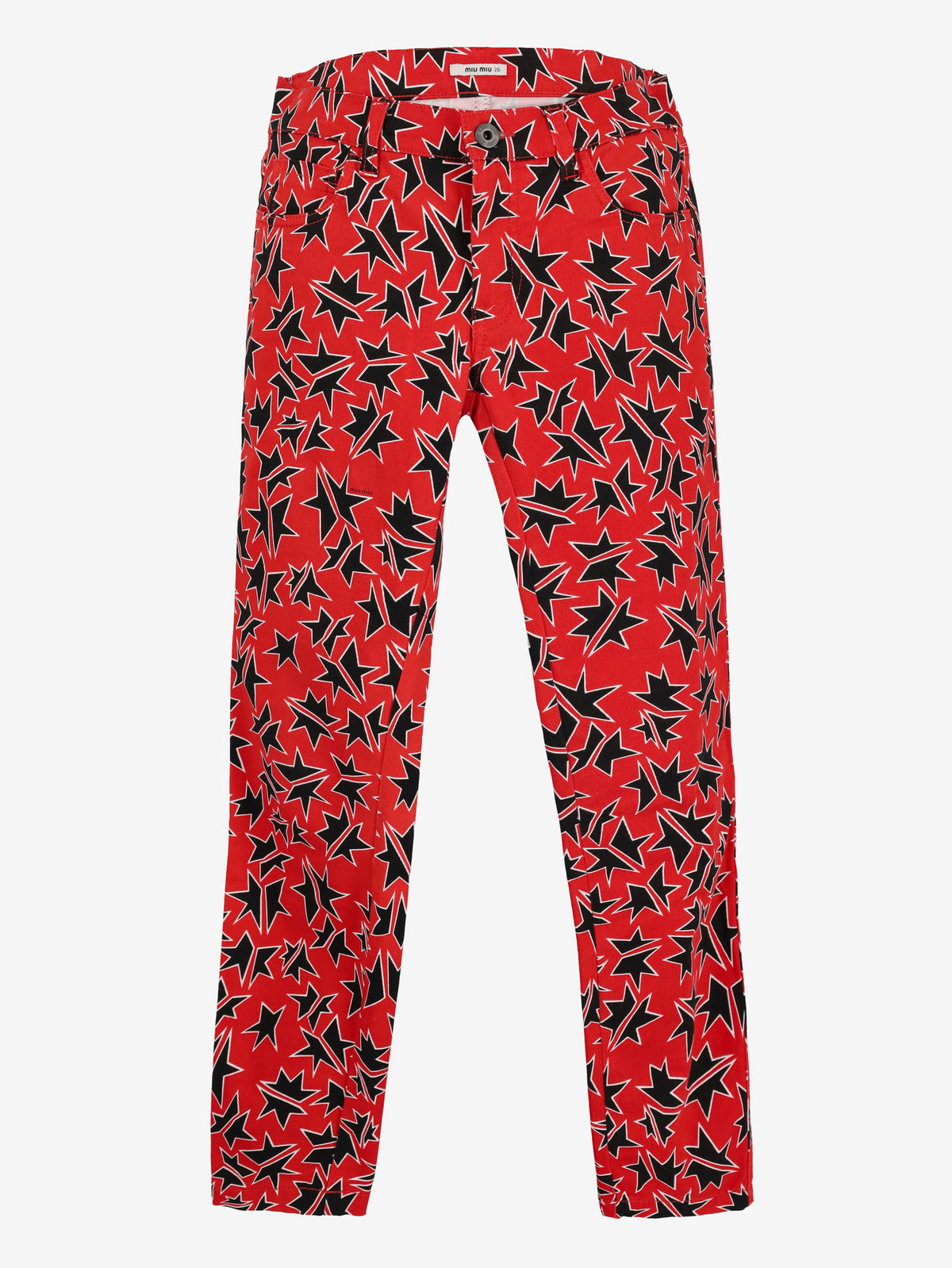 Miu Miu Star Print Low-Rise Trousers BR3003.3  Miu Miu 