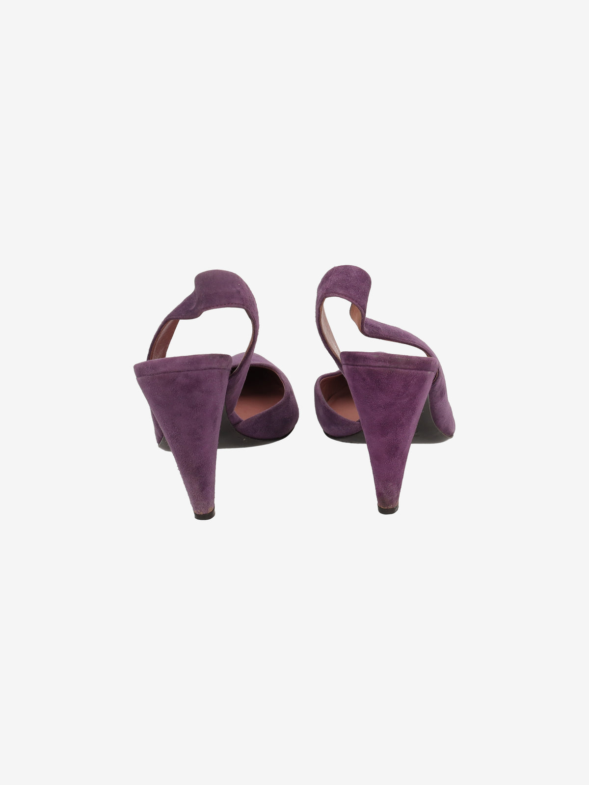Miu Miu Purple Suede Pointed-Toe Heels W2926.48  Miu Miu 