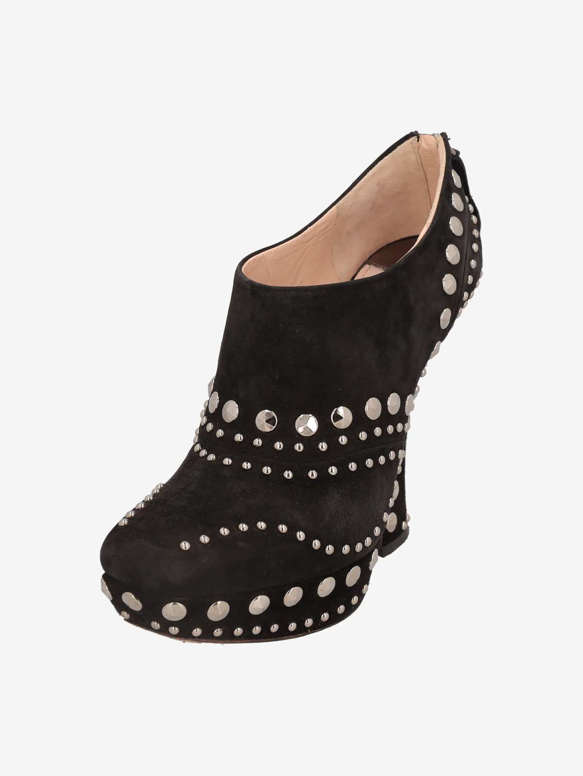 Miu Miu FW2012 Studded Platform Ankle Boots W6826.13  Miu Miu 