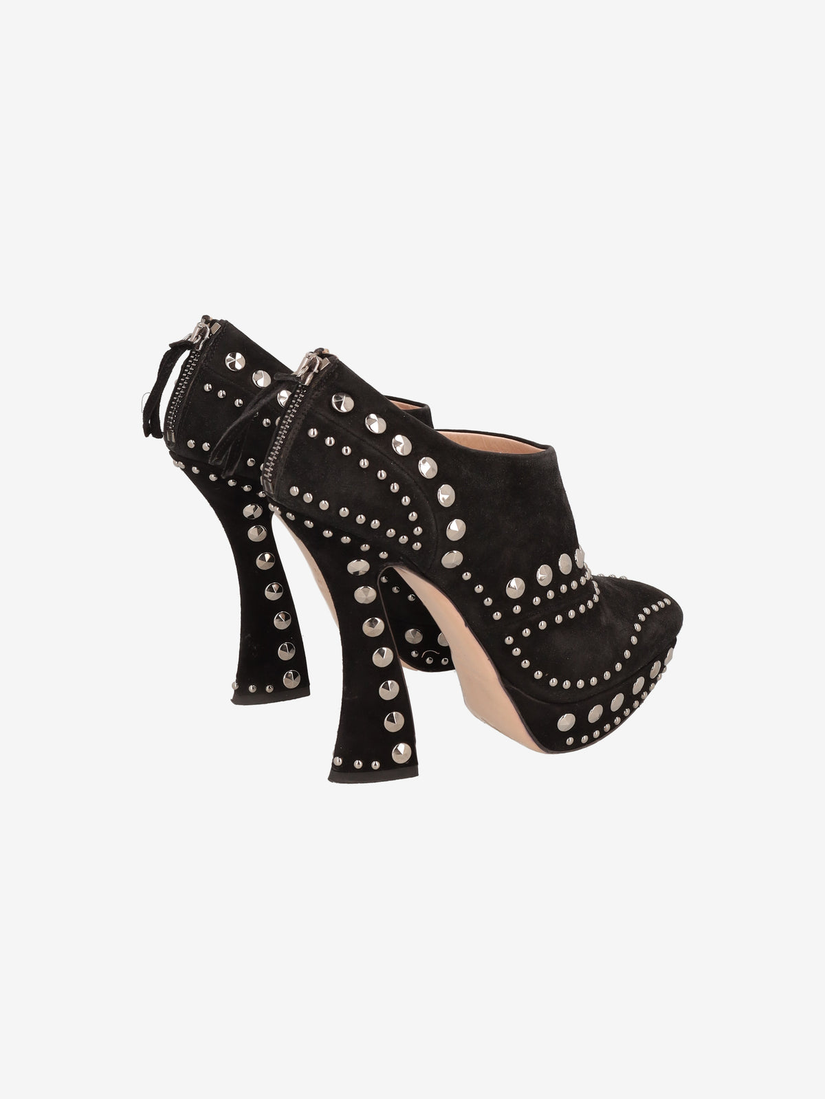 Miu Miu FW2012 Studded Platform Ankle Boots W6826.13  Miu Miu 