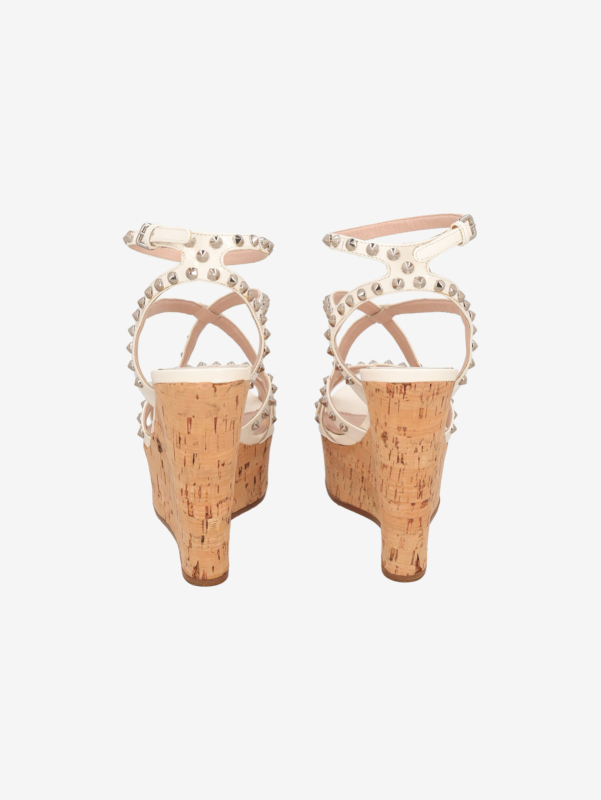 Miu Miu Studded Cork Wedge Sandals W6826.14  Miu Miu 